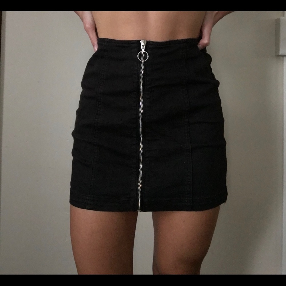 Pacsun denim black skirt